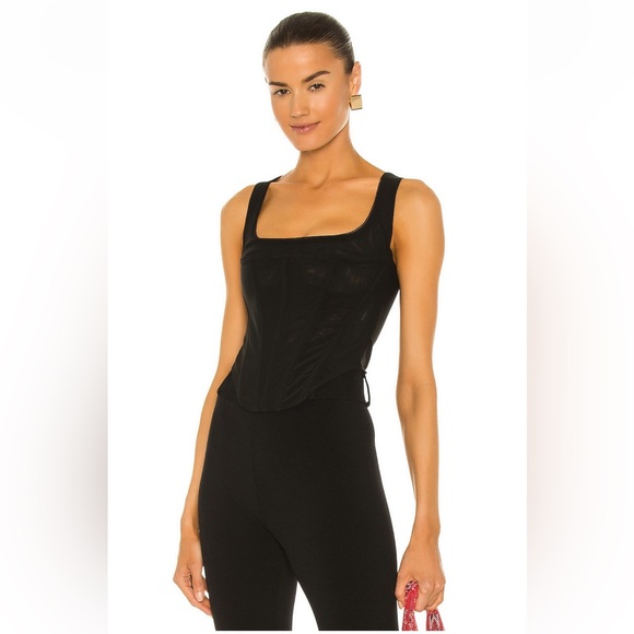 Miaou Campbell Zip back Corset S Black Mesh - Picture 7 of 12